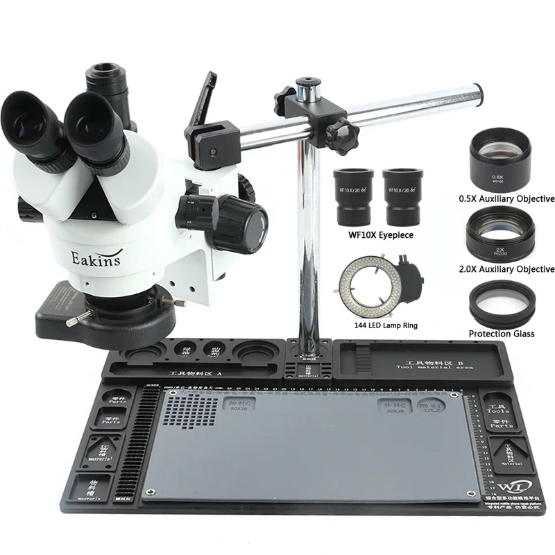 Big Multifunction Aluminum All - đánh giá và giá Stereo Trinocular Microscope Pcb