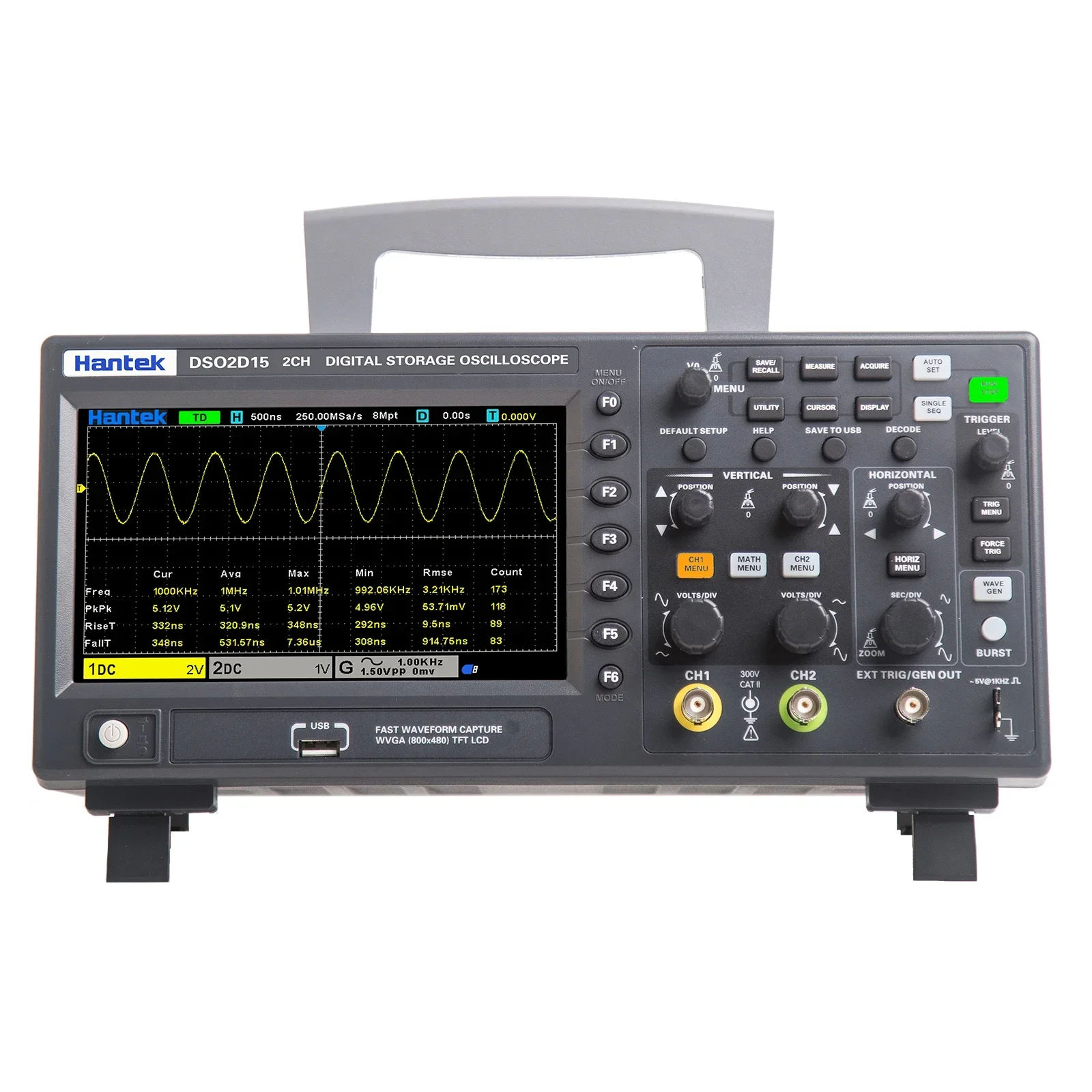 Sensitivity Hantek Signal Gene - đánh giá và giá Digital Storage Oscilloscope 100Mhz