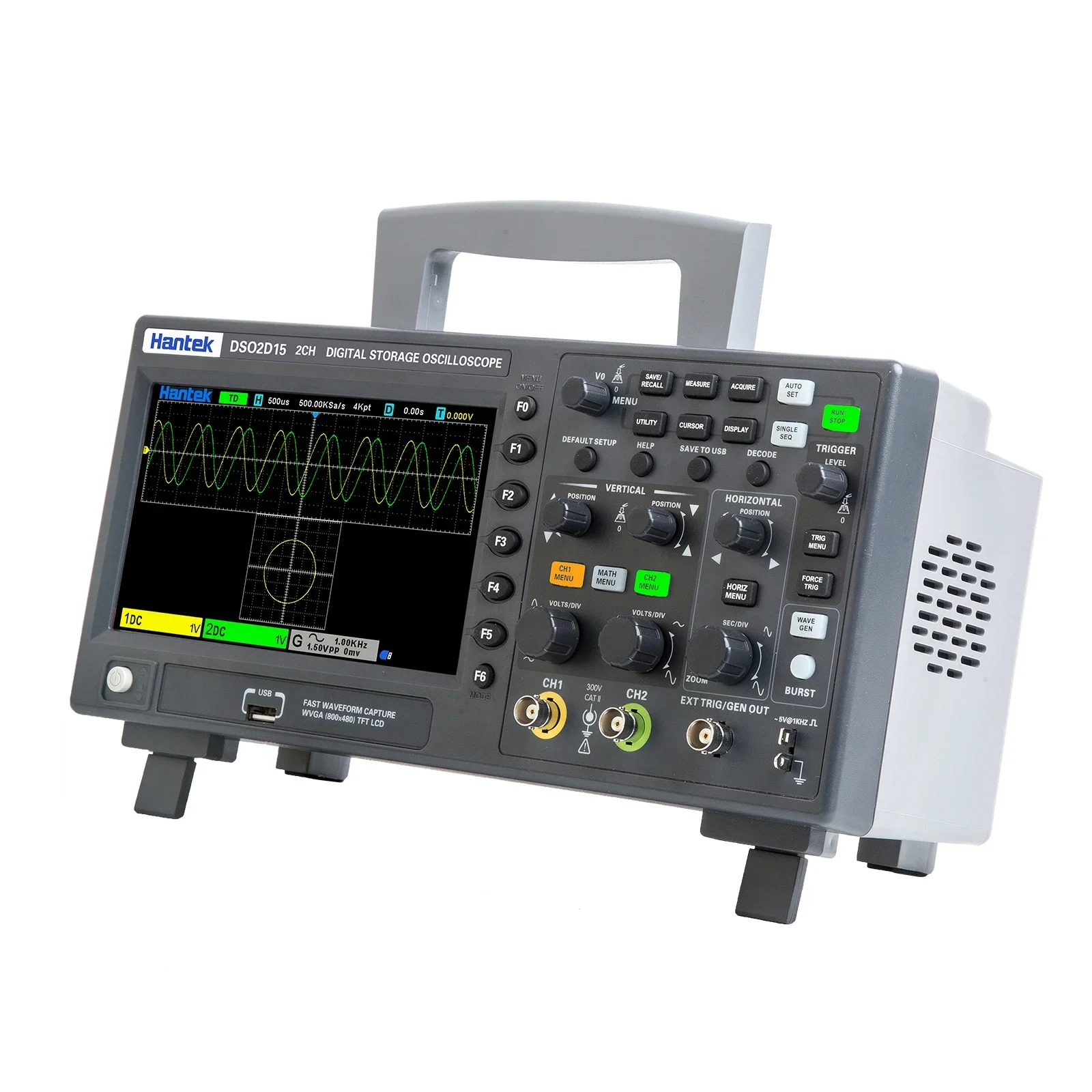 Sensitivity Hantek Signal Gene - đánh giá và giá Digital Storage Oscilloscope 100Mhz